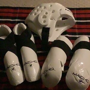 White Martial Arts Protective Gear Set